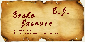 Boško Jašović vizit kartica